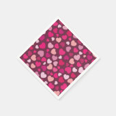 Roze harten servet (Hoek)