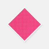 Roze harten servet (Hoek)