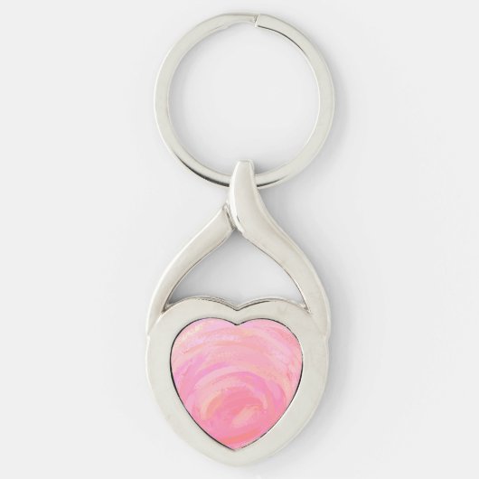 Roze harten sleutelhanger (Voorkant)