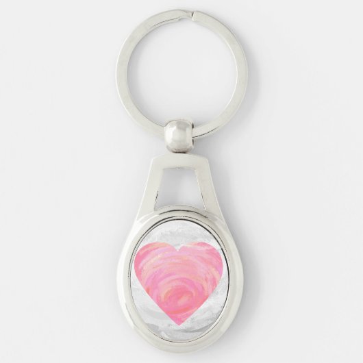 Roze harten sleutelhanger (Voorkant)