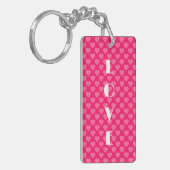 Roze harten sleutelhanger (Voorkant Links)