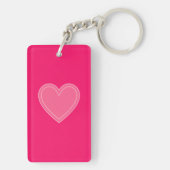 Roze harten sleutelhanger (achterkant)