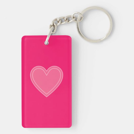 Roze harten sleutelhanger (achterkant)
