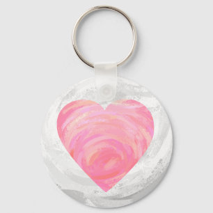 Roze harten sleutelhanger