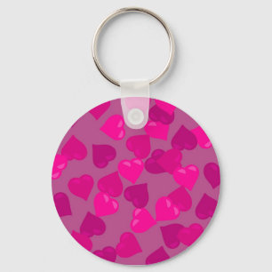 Roze harten sleutelhanger