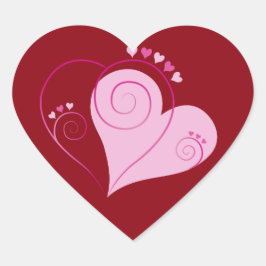 Roze harten Sticker