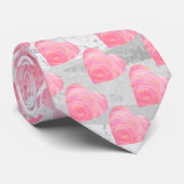 Roze harten stropdas (Opgerold)