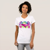  roze harten t-shirt (Voorkant volledig)