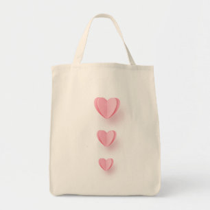 Roze harten tote bag