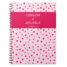Roze Harten Trouwdatum Aangepast Cadeaubon spiral