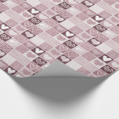 Roze harten Valentijn Cadeaupapier (Hoek)