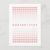 Roze harten Valentijnsdag Briefkaart (Voorkant)