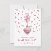 Roze harten Valentijnsdag klaslokaal (Voorkant)