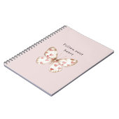 Roze harten vlinder notitieboek (Linkerzijde)