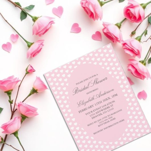 Roze harten Vrijgezellenfeest Kaart
