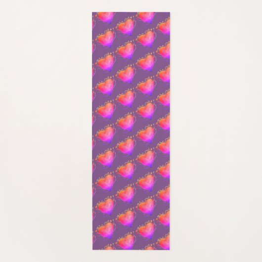 Roze harten waterverf kunst Liefde Yoga Mat (Voorkant)