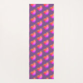 Roze harten waterverf kunst Liefde Yoga Mat (Achterkant)