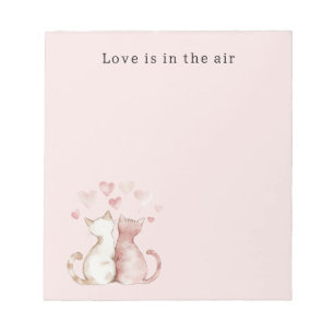 Roze harten Witte katten Liefde   Notitieblok