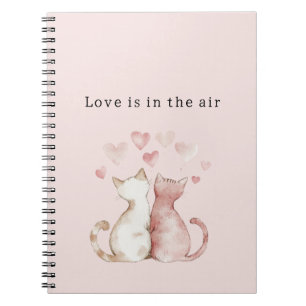 Roze Harten Witte Katten Liefde Notitieboek