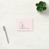 Roze Harten Witte Katten Liefde Post-it® Notes (Kantoor)