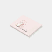 Roze Harten Witte Katten Liefde Post-it® Notes (Schuin)