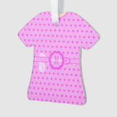 Roze Harten Zachte Lila Jurk Figurine TShirt Ornament (voorkant)