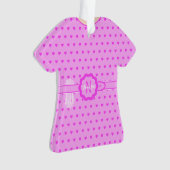 Roze Harten Zachte Lila Jurk Figurine TShirt Ornament (voorkant)