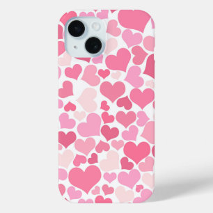 Roze hartenpatroon - iPhone-draagtas