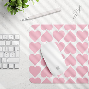 Roze hartenpatroon, romantisch, liefde muismat