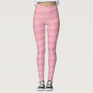Roze hartenpatroon Valentine Day Leggings
