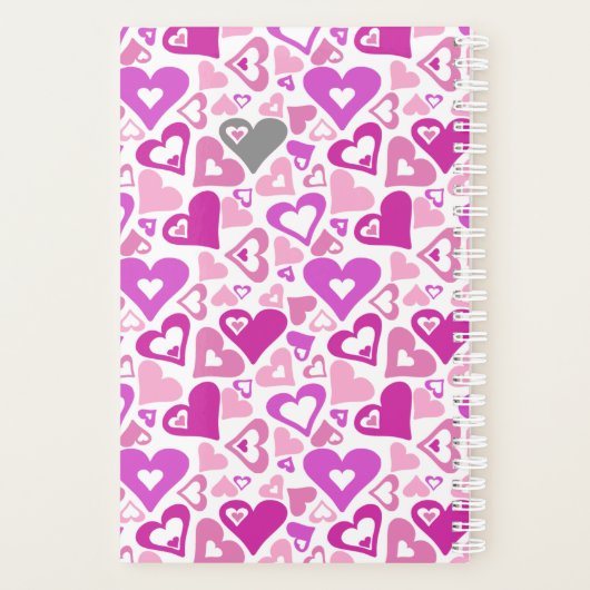 Roze hartenplank planner (Achterkant)