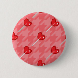roze harthandelaar ronde button 5,7 cm