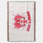 Roze harthugs en Kisses Deken (Voorkant Verticaal)