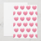 Roze Hartjes Kerstkaarten Feestdagenkaart (Voorkant / Achterkant)