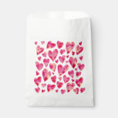 Roze Hartjes Patroon Bedankzakje (Voorkant)