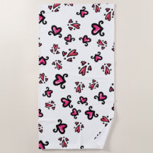 Roze Hartjes Patroon – Mooie Doodle Ontwerp