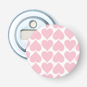 Roze Hartjes Patroon, Romantisch, Liefde Button Flesopener