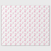 Roze hartkanker lint 2 cadeaupapier (Vlak)