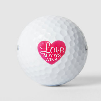 Roze hartliefde altijd wint golfballen