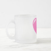 Roze hartliefde matglas koffiemok (Links)