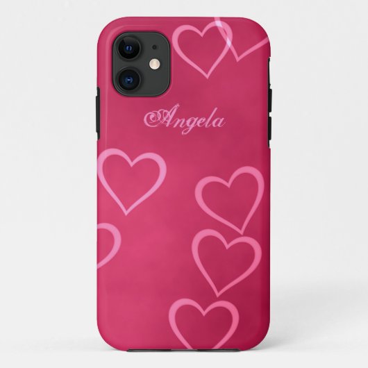 Roze hartlijnen Case-Mate iPhone case (Achterkant)