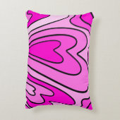 Roze hartontwerp accent kussen (Achterkant (Verticaal))