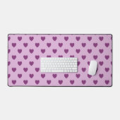 Roze hartpatroon bureaumat (Keyboard & Muis)