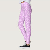 Roze hartpatroon leggings (Links)