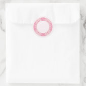 ROZE HARTQUILT 1,5" Ronde Mat Stickers / Roze (Tas)
