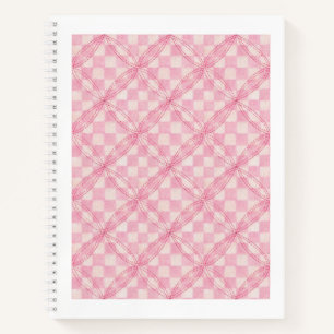 ROZE HARTQUILT 8.5x11 Spiraal Notitieboek / Wit