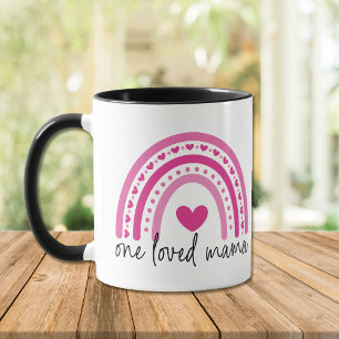 Roze hartrinbow One geliefde mama Mok