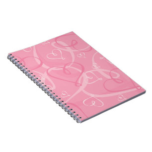 Roze hartritme notitieboek