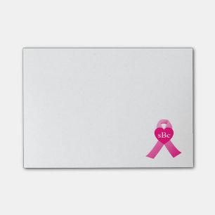 Roze hartritmebestrijding Borstkanker Aangepast Post-it® Notes
