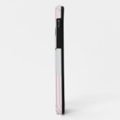 Roze hartritmepatroonstriped #1 - iPhone Case (Achterkant/links)